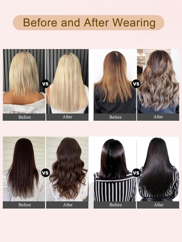 18 Inch Long Straight Tape in Hair Extensions, Gorgeous Fluffy Wigs for Women, Synthetic Hair Extensions for Party, Daily Use 4