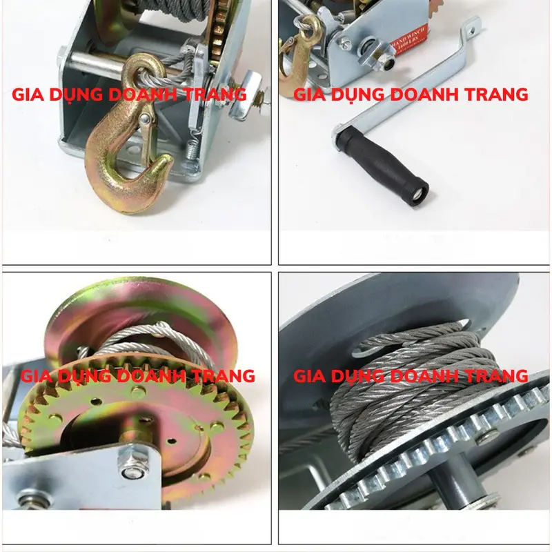 Tời qua.y tay hãm chốt hai chiều loại 600lbs - 1000lbs (TỜI HÃM CHỐT) 2