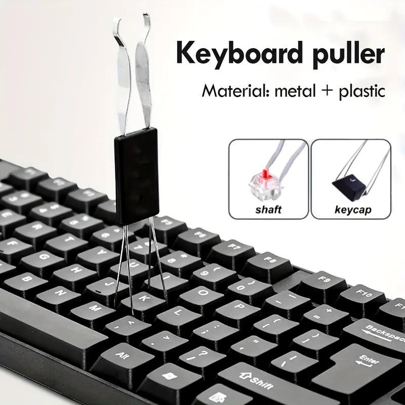 Product Introduction of Stainless Steel Keycap Puller, 3 Counts Durable Mechanical Keyboard Key Remover, Durable Keyboard Maintenance Accessories 5