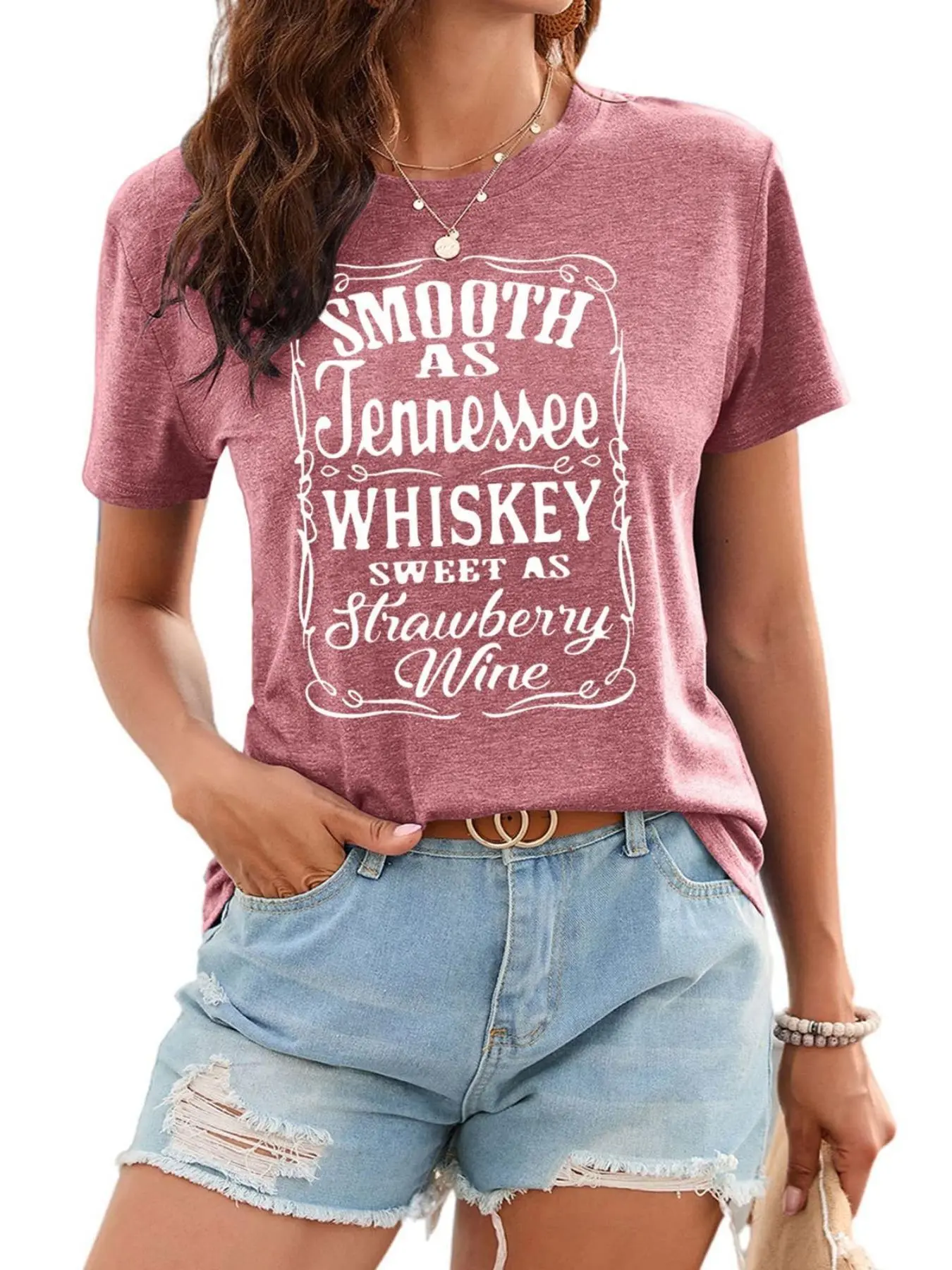 【Plus Size】Letter Print Round Neck Tee, Casual Short Sleeve Crew Neck T-Shirt for Summer, Women's Plus Clothing for Daily Wear