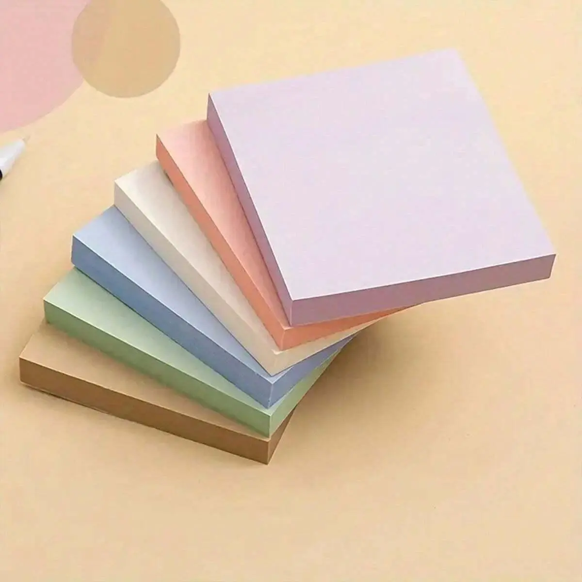 Square Sticky Note, 100 Sheets Morandi Color Sticky Note, Colorful Student Stationery Message Note, Office Can Be Pasted Hand-tear Sticky Note
