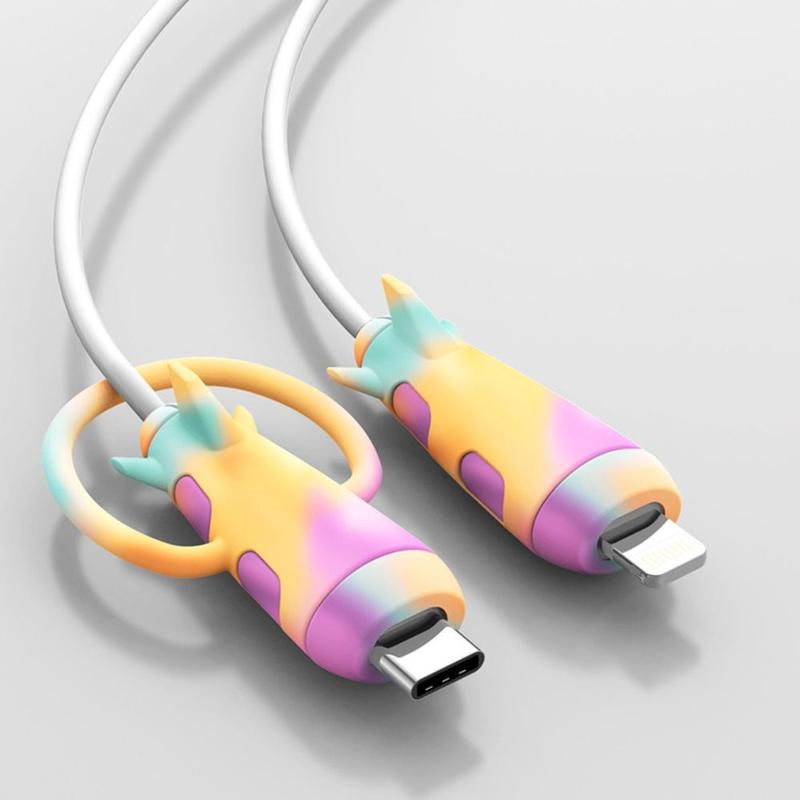 Product Introduction of New Cable Protector Color Cable Winder Soft Silicone Cover Type C Charger Cable Protector Data Line Practical Accessories 5