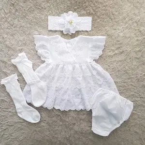 cute Baby Newborn Dress Set Baru lahir Bayi Perempuan Parsel dasar regular fit perlengkapan bayi 1 set komplit