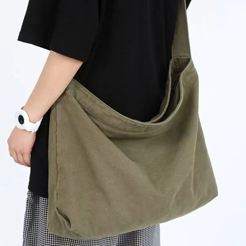 Túi Messenger Cổ Điển Bằng Vải Bố, Thích Hợp Cho Học Sinh, Nam Và Nữ, Tote Cùng, Ba Lô Sức Chứa Lớn, Một Bên Vai, Lý Tưởng Cho Học Sinh Đi Lại, Lớp Một Vai, 2024