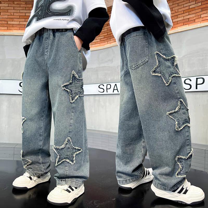  Quần Jean Xuông Đứng Ngôi Sao Túi Hộp BB GOLFER HI Thể Thao Việt Nam Fom Chuẩn Chất Jean Đứng Fom Cạp Chun Giặt Máy Cho Bé Trai - Hàng Mới Về 