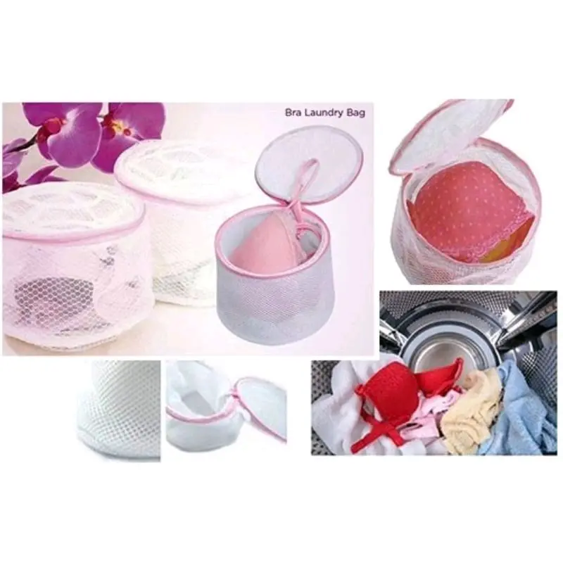 F7 Tempat BH di Mesin Cuci | Bra Laundry Bag | Kantong Jaring Mencuci CD Nilon Bulat 1
