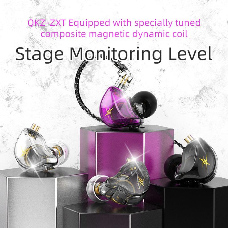 2024 QKZ ZXT Wired HiFi Earphones Copper Driver Bass Stereo Dynamic ...