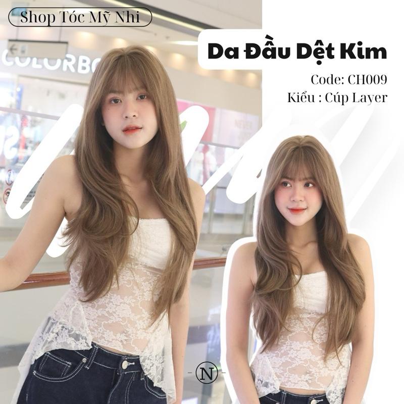 Tóc Giả Mỹ Nhi Da Đàu Dệt Kim Cúp Layer Dài CH009