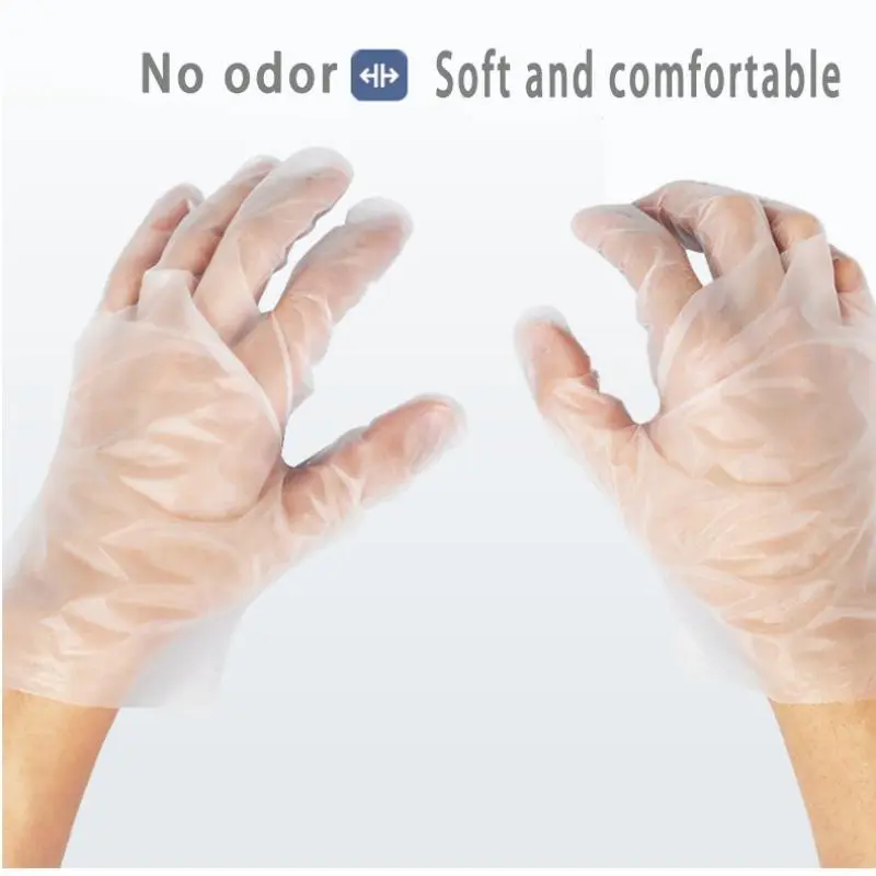Disposable Clear Gloves, 100pcs Disposable Gloves, Kitchen Oil Resistant Food Grade Baking Gloves, Household Cleaning Gloves 7