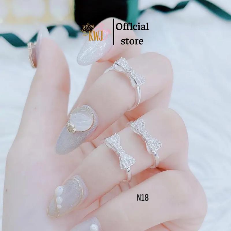Nhẫn nơ bạc ta siêu phẩm xinh 1