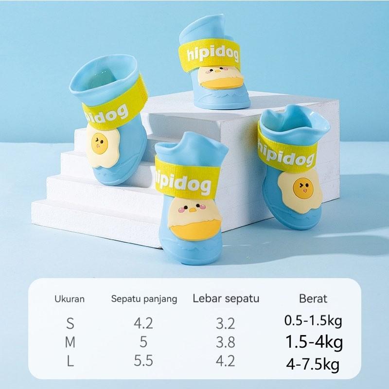 4 Pcs/Set Sepatu Bot Hujan Anjing Kartun Silikon Kucing Boots Tahan Air Anti Slip / Sepatu Untuk Hewan Peliharaan / Kucing Boots Tebal Anti Slip Anti Ai 4 Pcs/Set Sepatu Bot Hujan Anjing Kartun Silikon Kucing Boots Tahan Air Anti Slip / Sepatu Untuk Hewan Peliharaan / Kucing Boots Tebal Anti Slip Anti Ai
