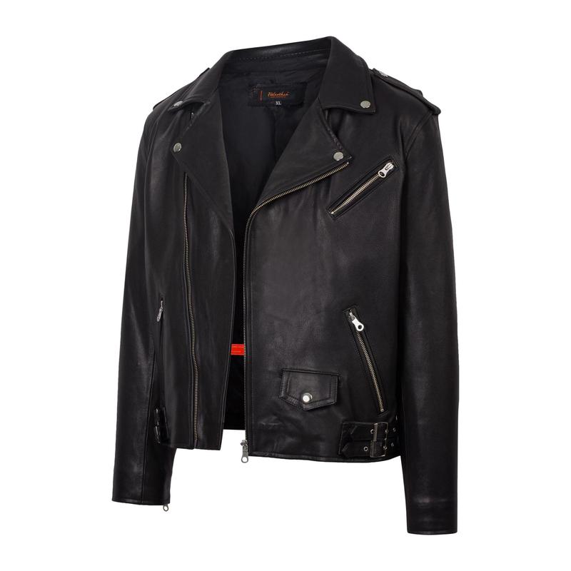 Áo khoác da nam, áo da thật cao cấp Fttleather Biker Jacket Da Dê - Phiên Bản Đặc Biệt Kylian Mbappé - AD310D
