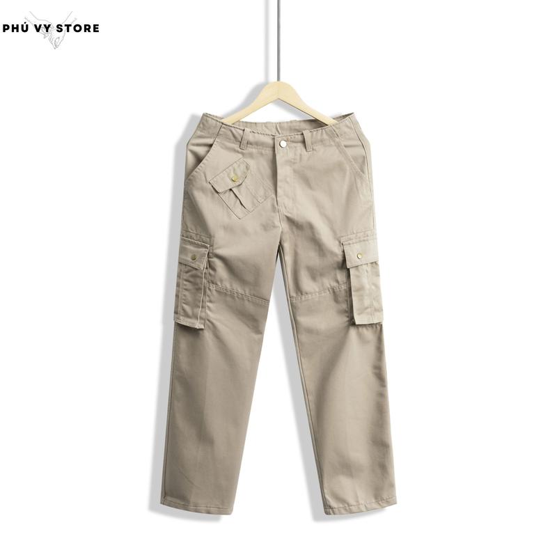  Quần dài nam kaki túi hộp trung niên trẻ trung Menswear Kem SIZE 45-85KG Pants   QDTH31   