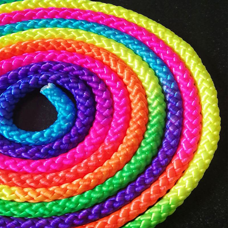 Product Introduction of Sports Gym Rainbow Color Rhythmic Gymnastics Rope Solid Competition Arts Training Ropes 23