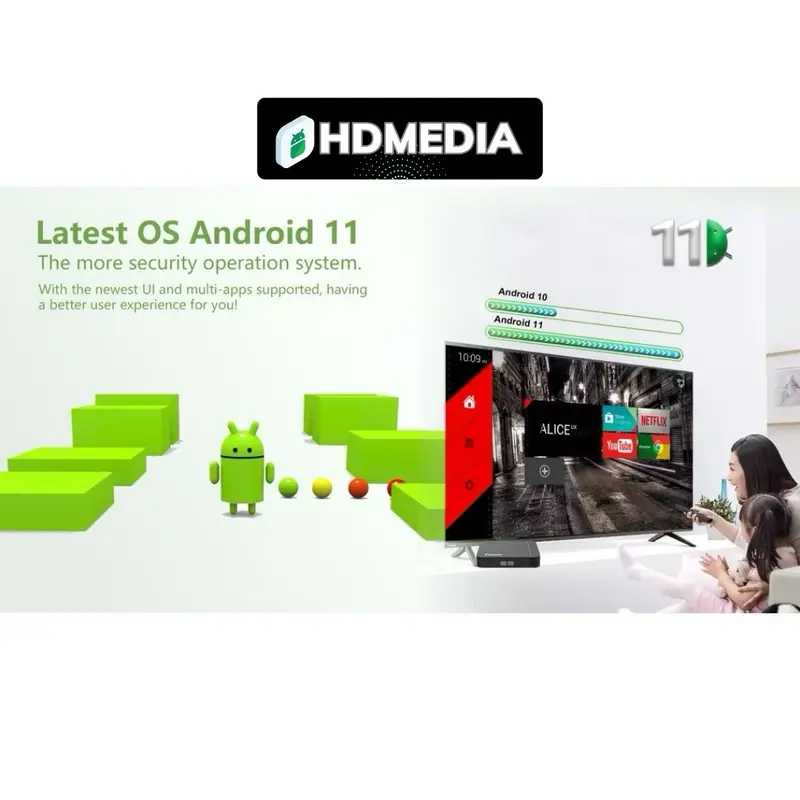 TV BOX HDMEDIA W2 2025 BỘ NHỚ 32GB RAM 4GB ĐIỀU KHIỂN GIỌNG NÓI BẢO HÀNH 1 NĂM 5