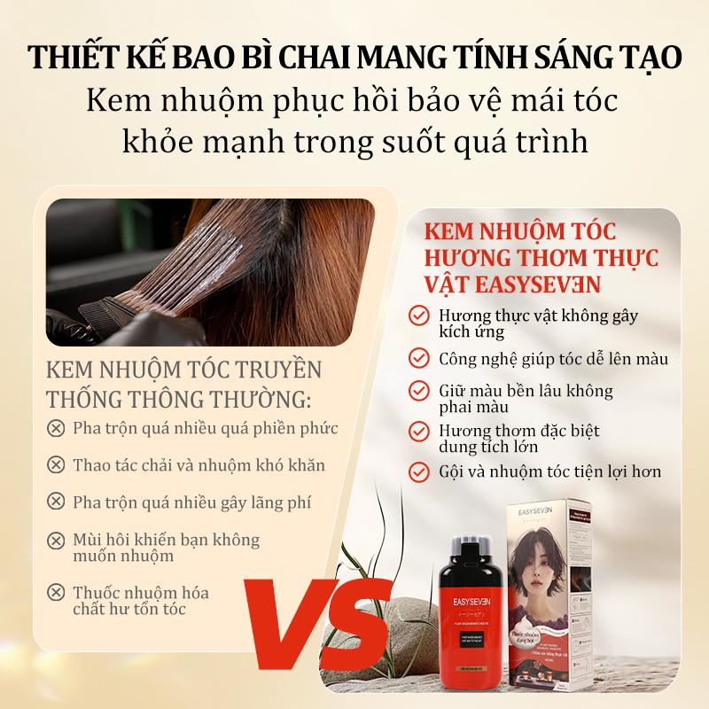 EASYSEVEN Dầu gội phủ bạc thảo dược dạng màu cơ bản phủ màu nhanh - 400ML 2