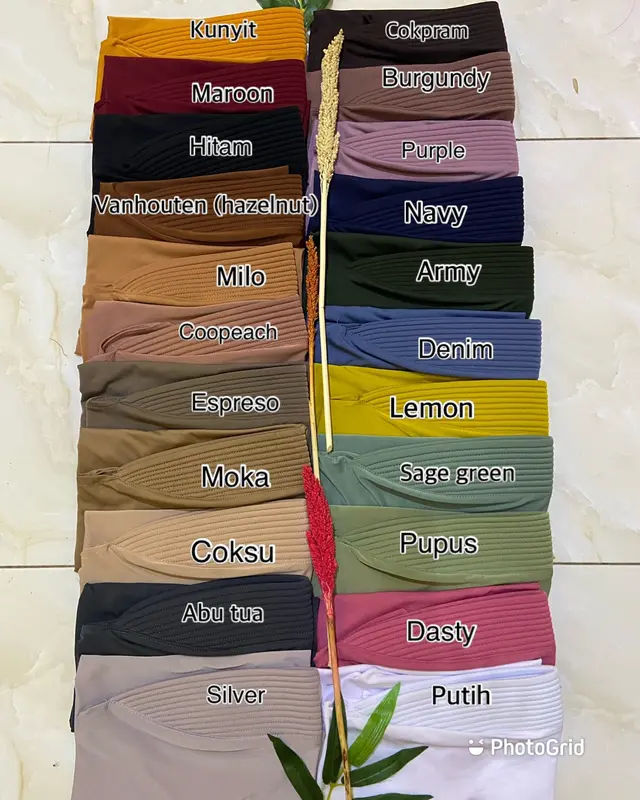 100 ribu dapat 6 pcs Hijab Bergo Jersey Tali Instan Jersey Premium 1