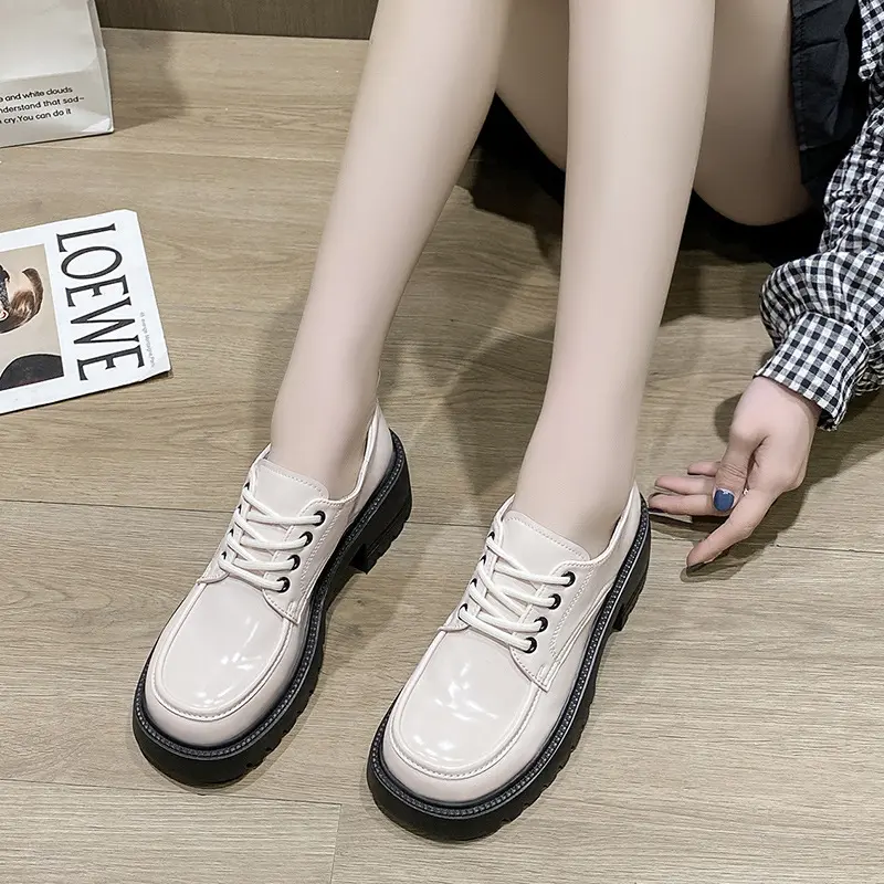 DUNIA FASHION - DF 604 Sepatu Wanita Docmart Sneakers Boots Premium Quality Black Karet Shoes 7