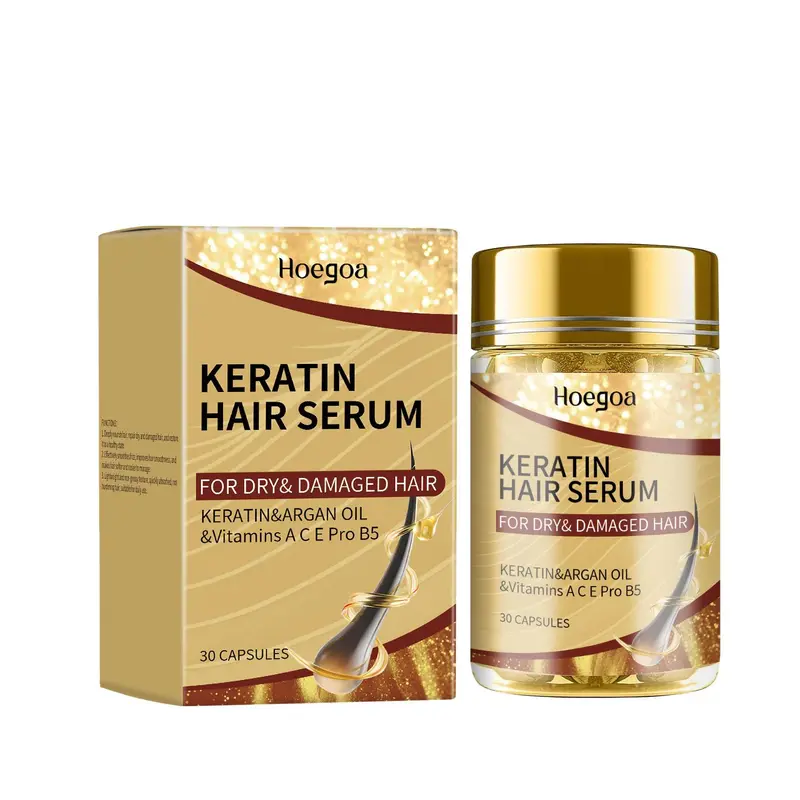 Moroccan Hair Serum Capsules, 30pcs/box Deep Moisturizing Hair Care Serum, Hair Care & Styling Product for Women & Men 0