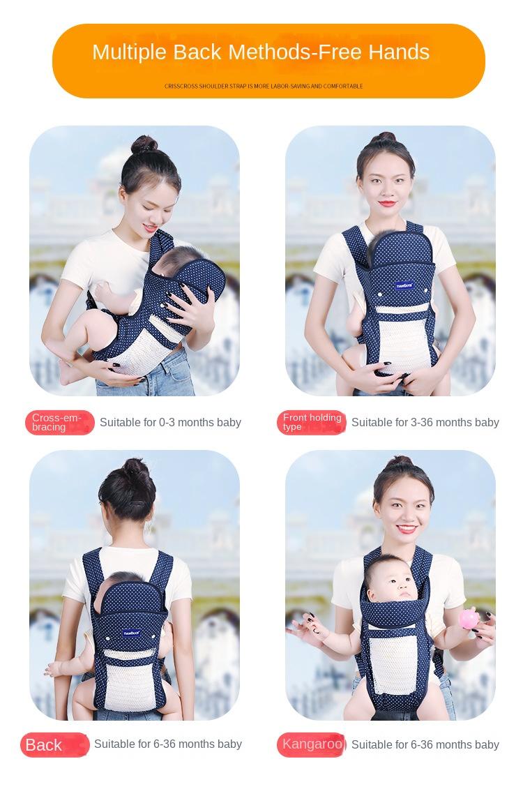 Product Introduction of Baby carriers are easy to use in both front and back, convenient for travel and quick storage of newborns.They come with traditional old-fashioned back straps 6