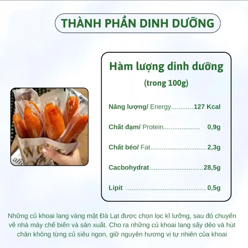 (COMBO 2KG) KHOAI LANG SẤY DẺO ĐÀ LẠT NGUYÊN CHẤT KHÔNG ĐƯỜNG HÚT CHÂN KHÔNG NGUYÊN CỦ  Ăn Vặt Food Thức Ăn  Snack Sweet Potato Parlour 5