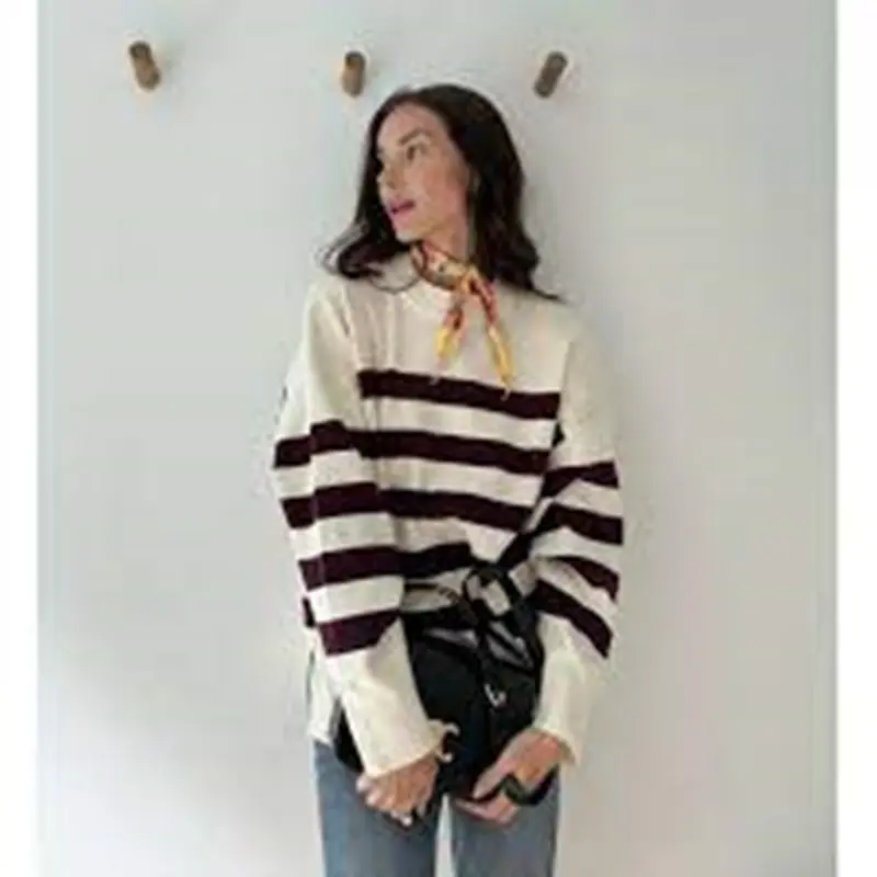 DIana Sweater Rajut Wanita Setrip Premium  Knitwear Santai Lengan Panjang - Baju Rajut cewek Simple - Atasan Rajut Crop Top - Cardigan Outer  Basic Oversize Hitam Kardigan 7