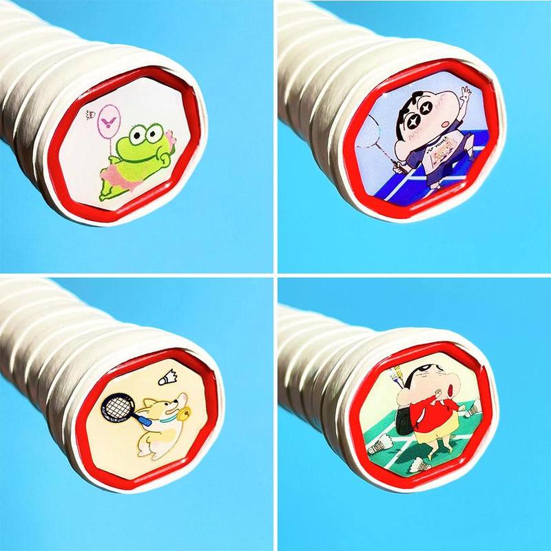 Nhãn Dán Trang Trí Cứng, Thiết Kế Sáng Tạo Hoạt Hình Vui Nhộn, Cho Vợt Cầu Lông, Đáy Vỏ Tay Cầm