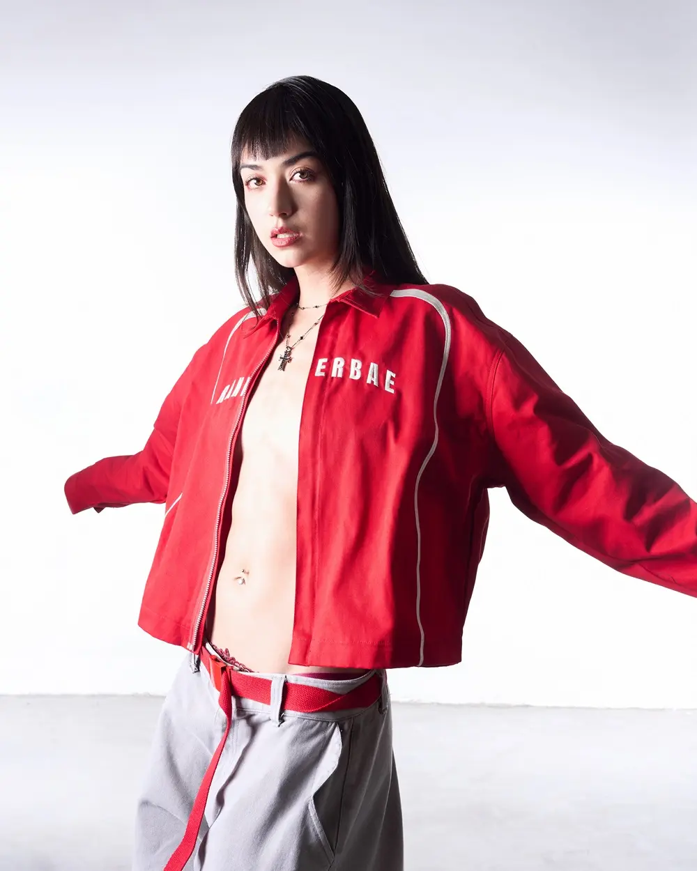 Áo Jacket RVB Ryoko Form Boxy Red / Black