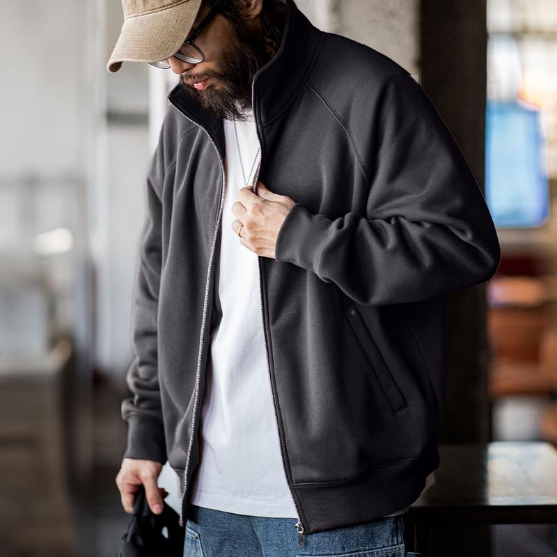  Áo Nỉ Thường Ngày Lót Lông Cừu Maden Áo Hoodie Có Khóa Kéo Toàn Bộ Áo Khoác Cổ Chân Đế Áo Khoác Ấm Mùa Đông Phong Cách Preppy Có 2 Màu Có Sẵn 