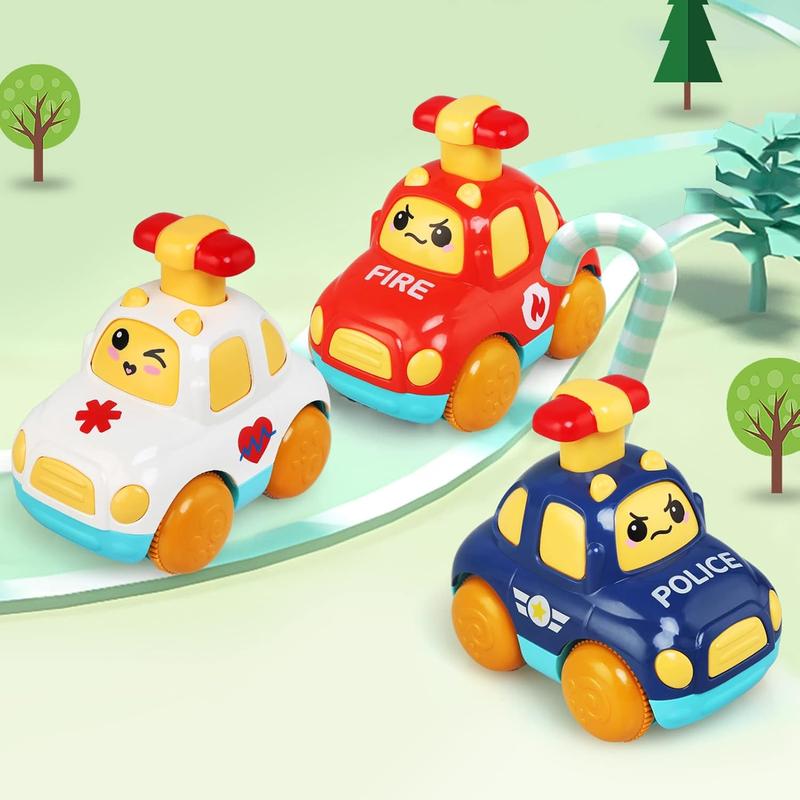 LEADSTAR Baby Toy Cars,Cartoon Wind up Cars for 1 Year Old Boy Gifts Press and Go Toddler Toy Cars for Toddlers 1-3 Baby Toys 12-18 Months Gifts for 1 2 3 Year Old Boys Girls 1