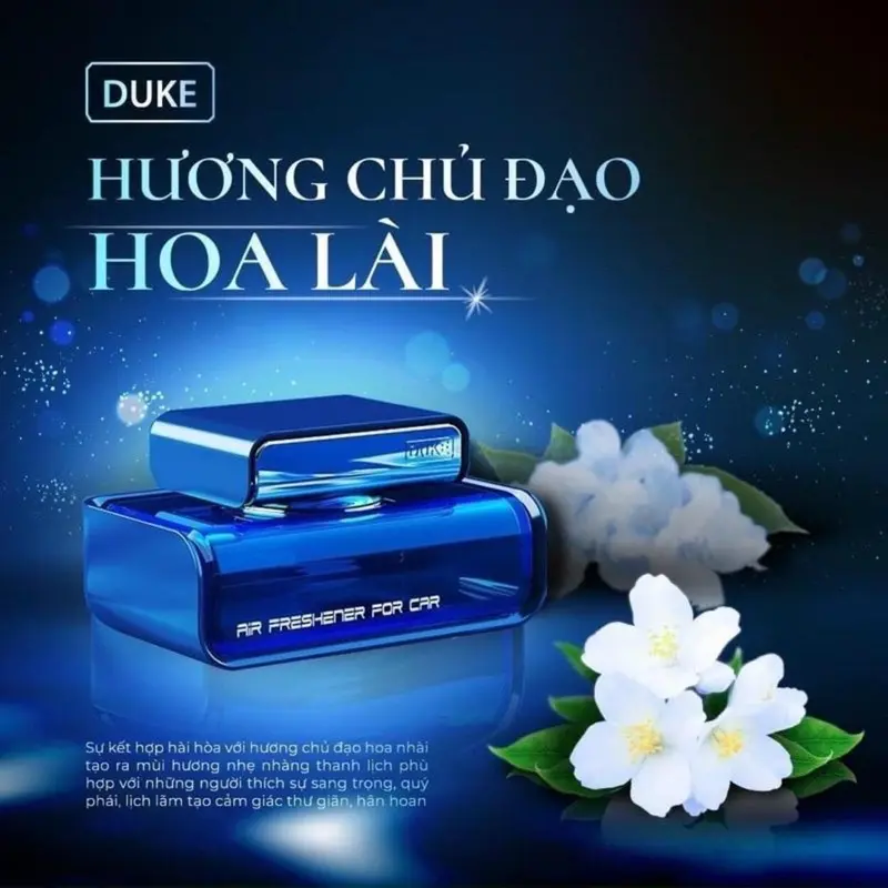 Nước hoa ô tô DUKE, tinh dầu xe hơi cao cấp đặt taplo ô tô khử mùi chống say xe chiết xuất tự nhiên 5