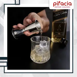 PIFACIA Jigger Stainless Sirup Gelas Takar Gula Syrup Measuring Cup 15/30 25/50 ML