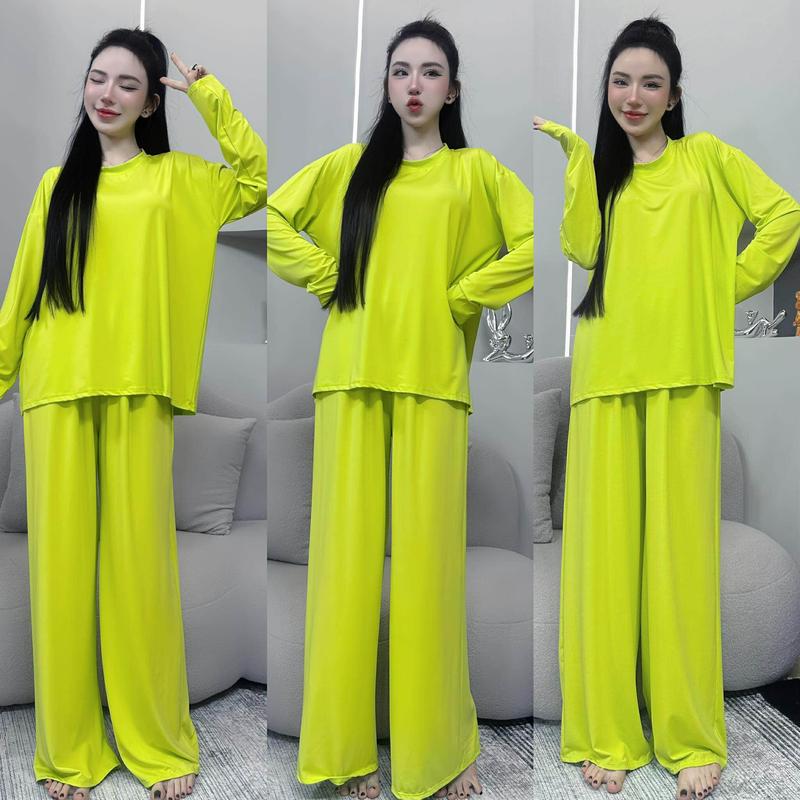 B12 - Bộ 2 Món Nhiều Màu Trơn Tay Dài Chất Thun Dẻo