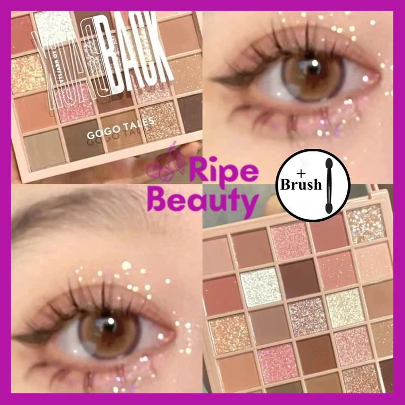 Bảng Mắt Gogotales 25 Ô Màu Tone Cam Đào Hồng Đất Mảnh Mịn Sáng Bóng gogo màu hồng pastel phấn phan mat