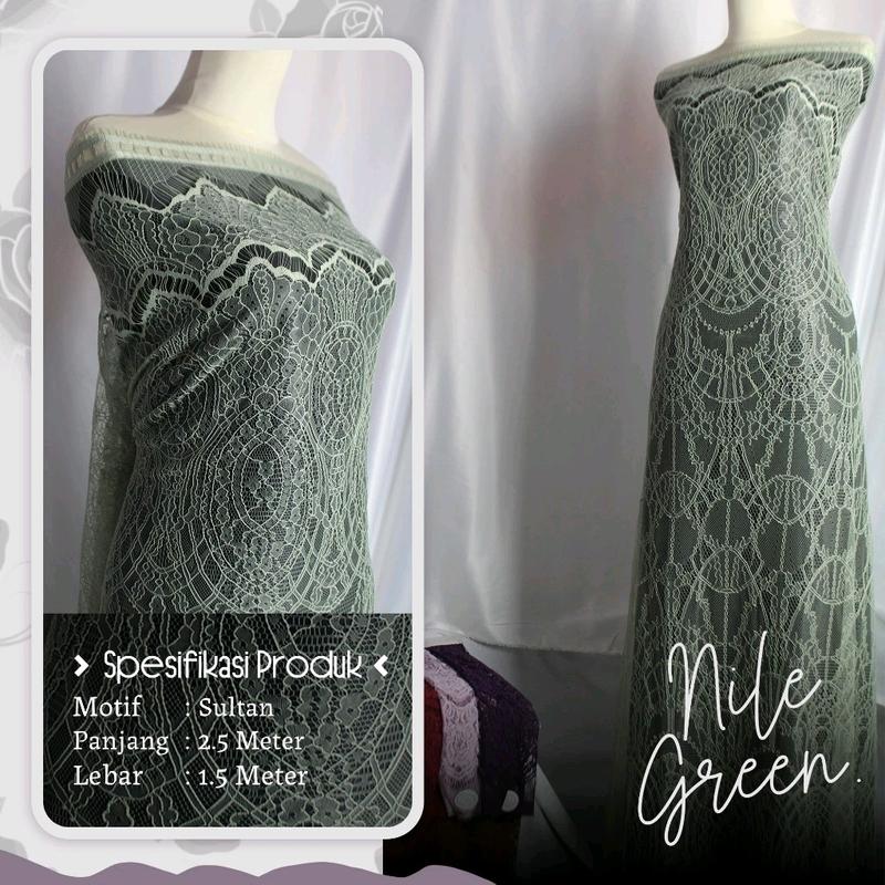 Kain Brukat Chantily Bahan Kebaya Brokat Santili 5