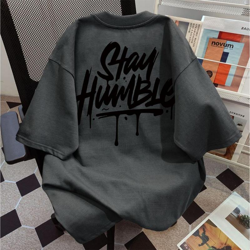 Áo Thun Ngoại Cỡ ngắn Tay Chất Liệu Cotton 100% Thiết Kế Đẹp In Chữ Và Dáng Dài Cổ Thuyền Thích Hợp Cho Nam Và Nữ Unisex Phong Cách Thời Trang