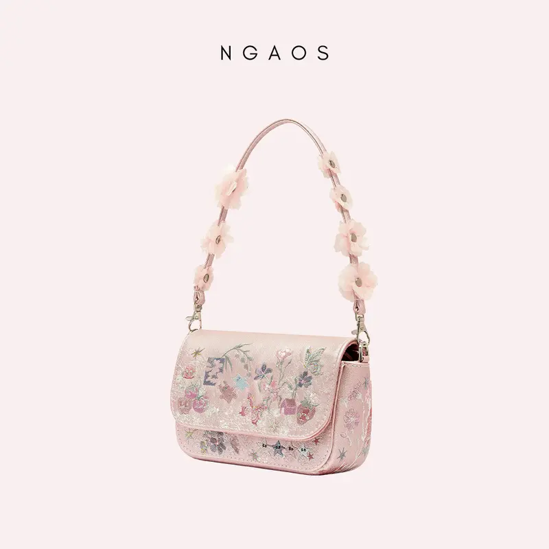 Túi Xách Nữ NGAOS Rosie - Thêu Thủ Công - Vegan Leather 1
