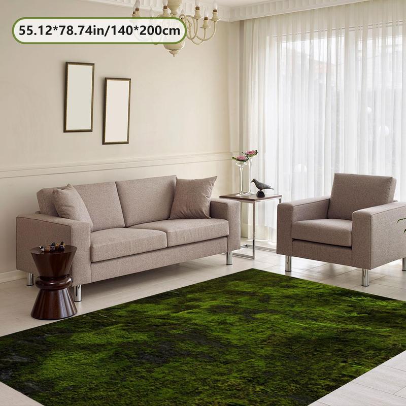 Moss Pattern Floor Mat, 1 Count Non-slip Washable Floor Carpet, Decorative Area Rug for Home Living Room Bedroom Hotel Dormitory 5