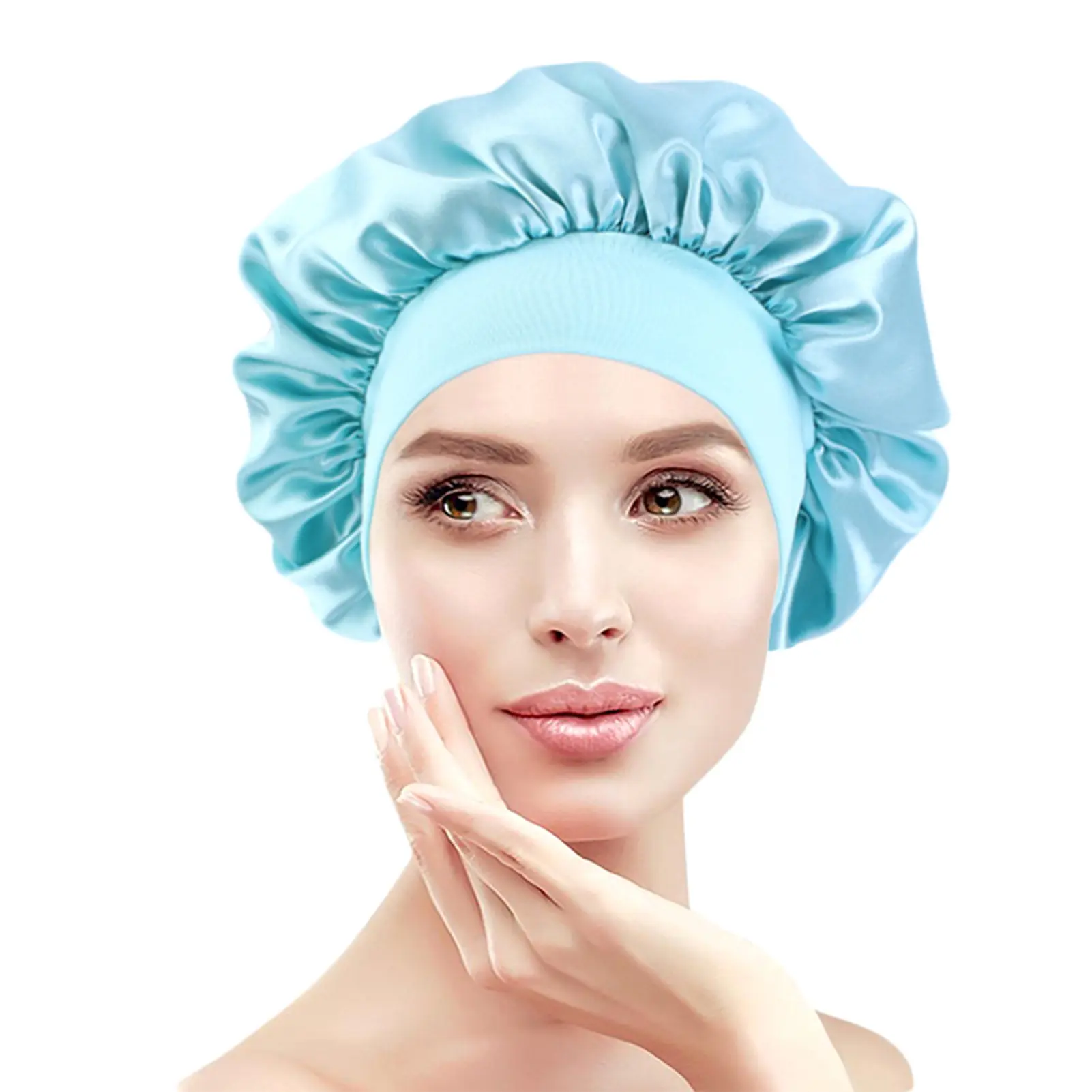 Satin Bonnet Sleep Cap Silk Bonnet for Sleeping Bonnet Sleep Cap Silk Satin Hair Bonnet for Girls Ladies, Protect Hair