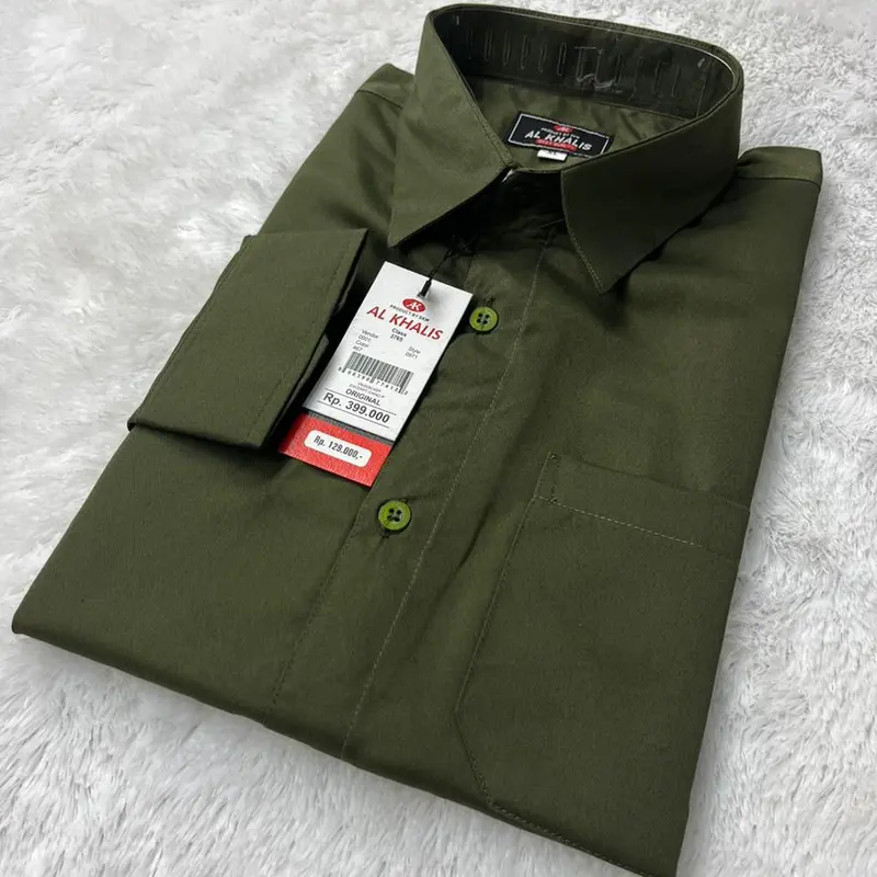 Foto Kemeja Pria Polos Toyobo Fodu Lengan Panjang Premiumthumb3