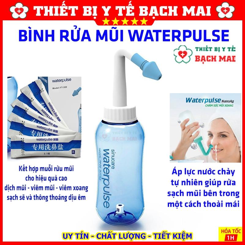 Bình Rửa Mũi WATERPULSE 300/500ml Hỗ Trợ Rửa Sạch Mũi, Viêm Mũi, Viêm Xoang, Dịch Mũi, Nghẹt Mũi 9