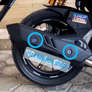 BAUT TAMENG KNALPOT TITANIUM VARIO125/150 SCOOPY BEAT HARGA 1 SET