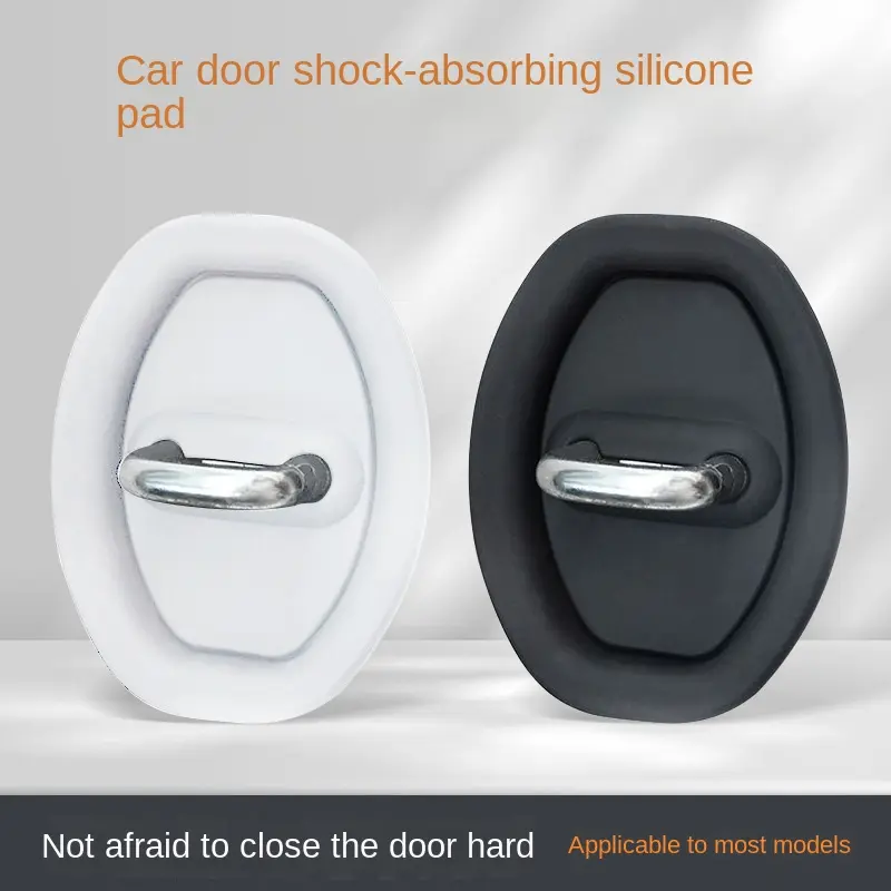 Soft Rubber Car Door Lock Protector Cover Car Door Lock Shock Absorption Cushion Pad Thickened Anti-Collision Sticker