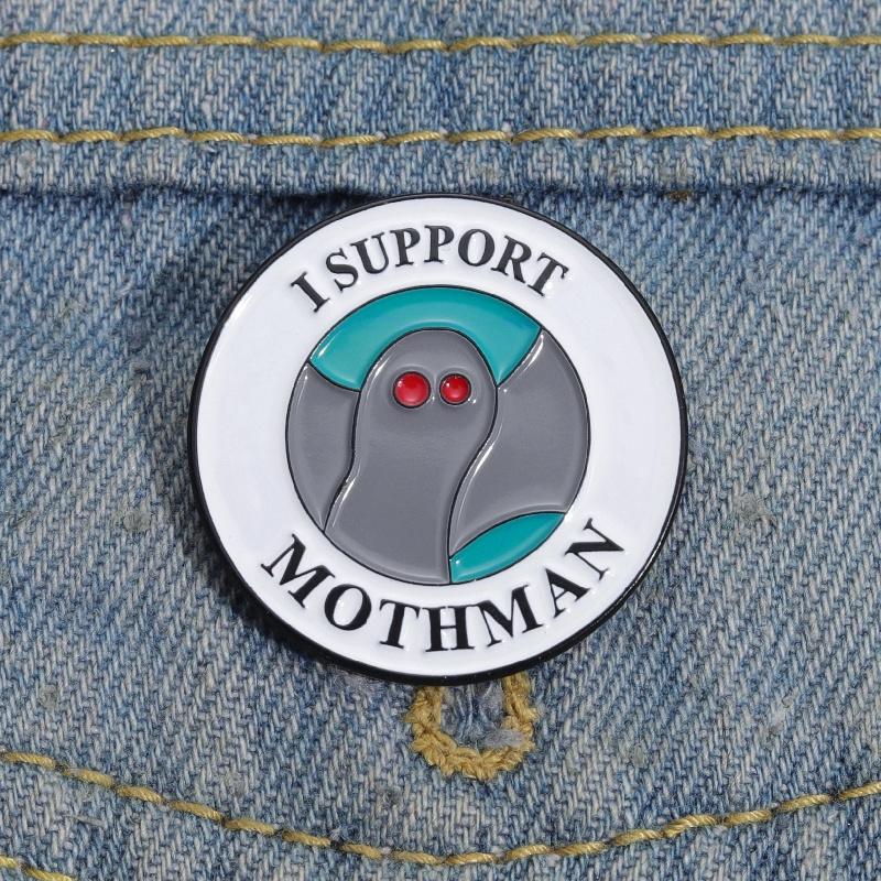 I Hỗ Trợ Ghim Tráng Men Mothman, Trâm Cài Ba Lô Tự Làm, Huy Hiệu Cổ Áo, Ghim Cài Ve Áo, Quà Tặng, Trang Sức, Trâm Cài Hoạt Hình, Phụ Kiện 2
