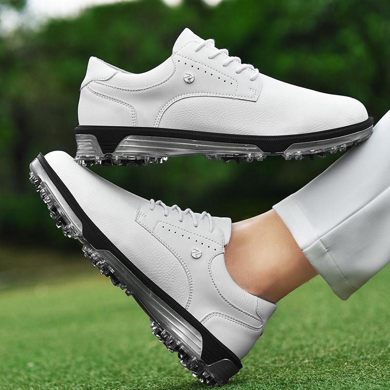 Plus Size Golf Shoes for Men Breathable Nail Resistant Non slip Lace up Sports Shoes 8