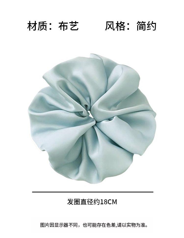 Product Introduction of Scrunchie Satin, Cỡ Lớn, Phong Cách Pháp, Dây Buộc Tóc Thanh Lịch, Phụ Kiện Tóc Búi Tóc Đơn Giản, Cho Bé Gái Và Phụ Nữ 2