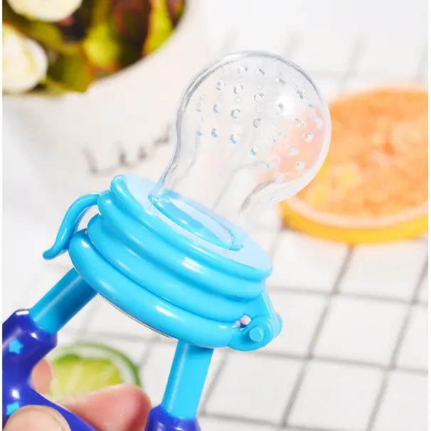 BISA COD B5017 Empeng Buah Bayi / Dot Buah Bayi / Fresh Fruit Feeder / Gigitan Mpasi / Fruit Pacifier Biru Kuning Pink 7