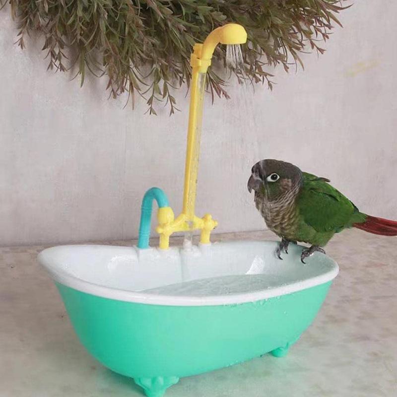 Product Introduction of Parrot Shower Pet Bird Bath Cage Basin Parrot Bath Basin Parrot Shower Bowl Birds Accessories Parrot Toy Bird Bathtub 16