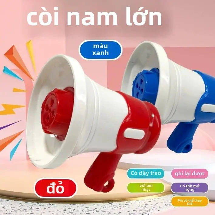 Loa Ai-xê-lô Mini, Máy ghi âm Megaphone Mini, Máy ghi âm dành cho trẻ em, Máy phát âm móc chìa khóa, Mặt dây chuyền túi, Loa ngoài trời di động, Có Móc Chìa Khóa, Quà Tặng Vui Nhộn, Quà Tặng Vui Nhộn