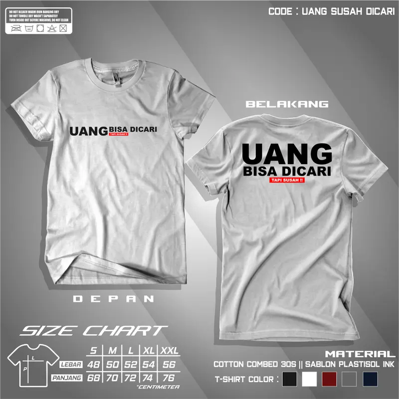 KAOS SUSAH CARI UANG | KAOS KATA KATA 0